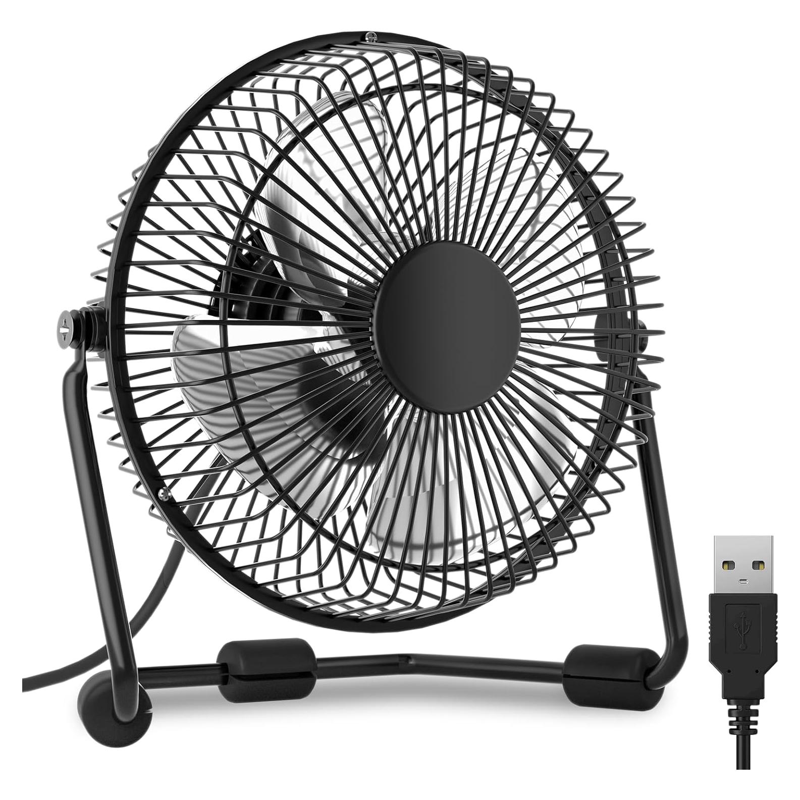 Ventilador de Escritorio USB Mollie A25-TBF-001 10.16 cm Negro