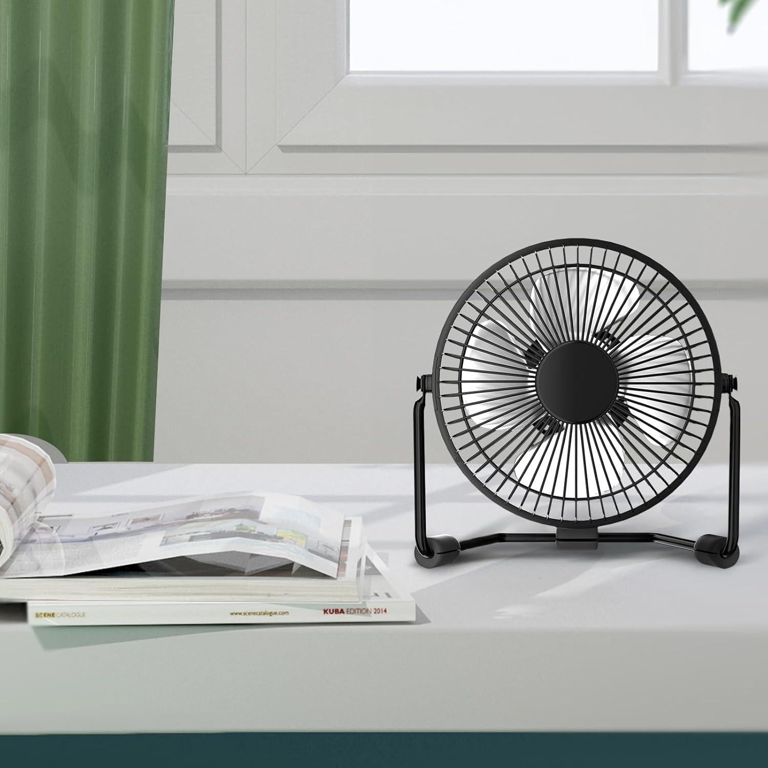 Ventilador de Escritorio USB Mollie A25-TBF-001 10.16 cm Negro