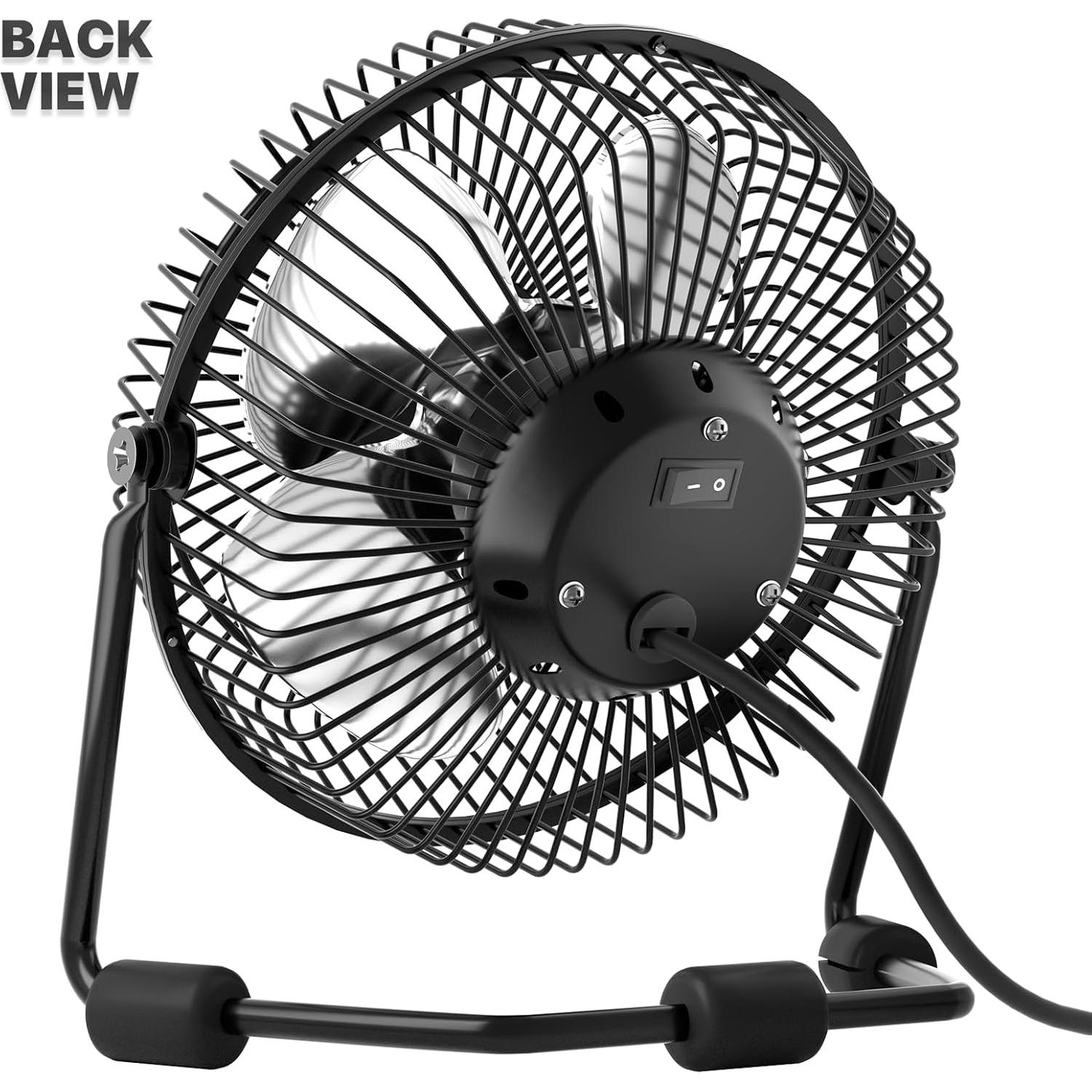 Ventilador de Escritorio USB Mollie A25-TBF-001 10.16 cm Negro
