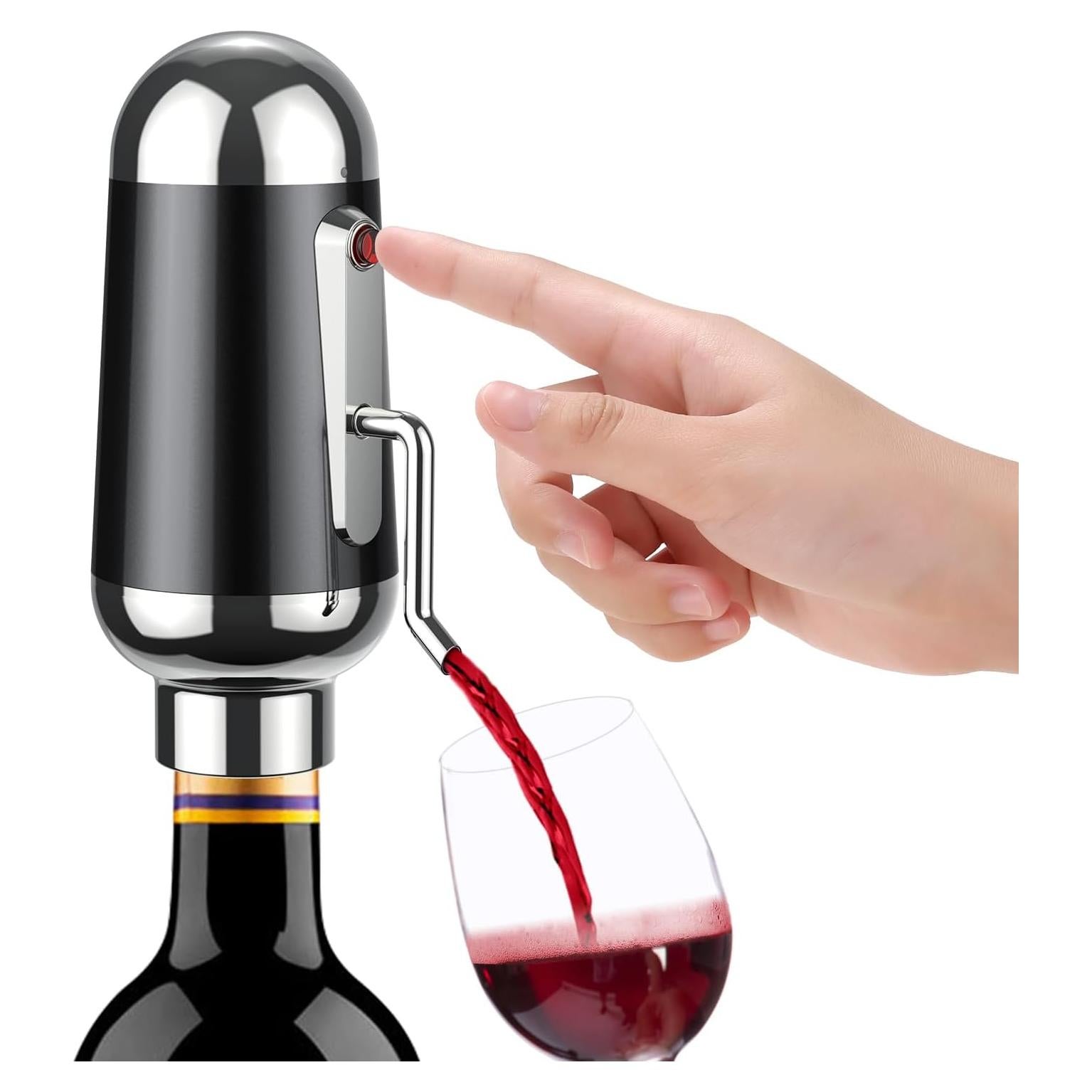 Decantador de vino eléctrico ADWSET con aireador 18L Negro