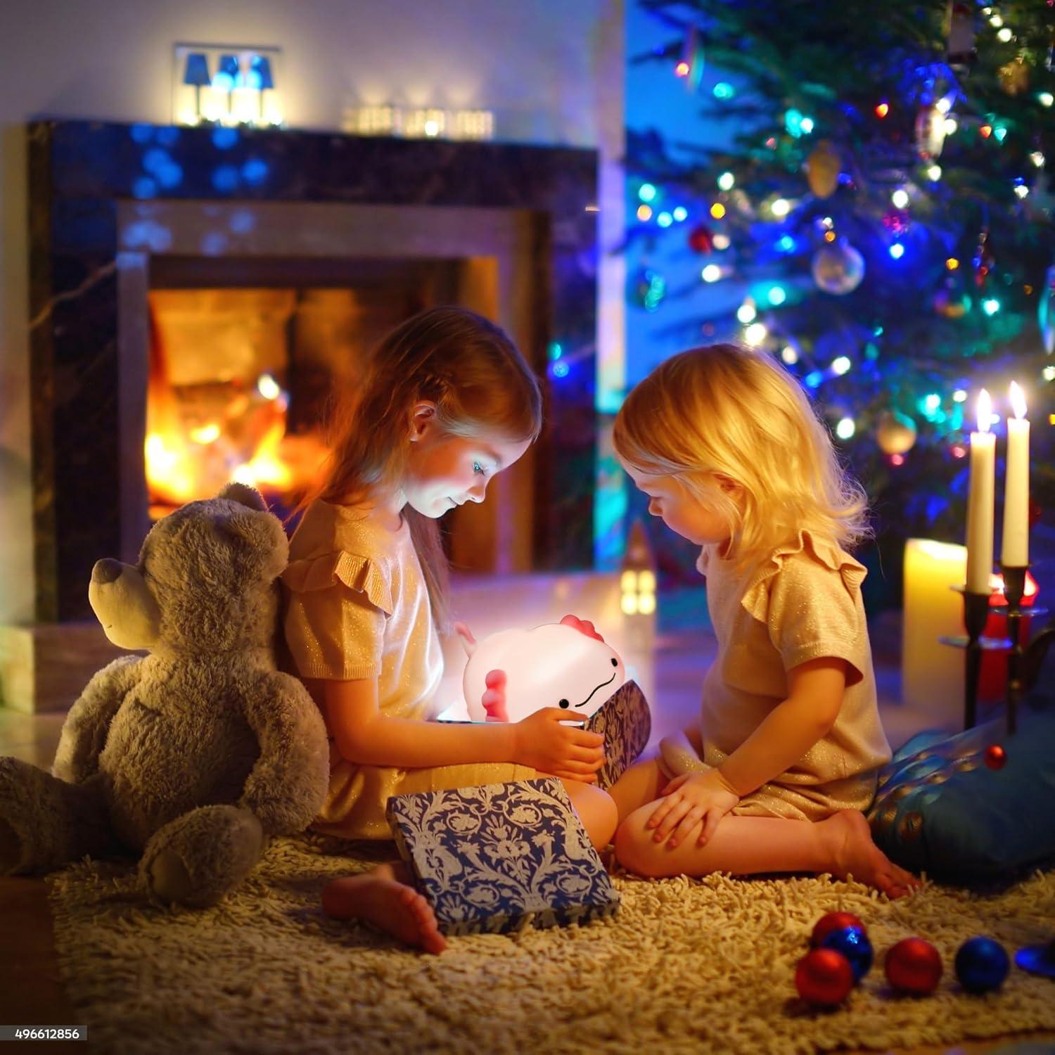 Luz Nocturna Axolote MAGOHMT Silicona Dimmable USB-C 3 Niveles