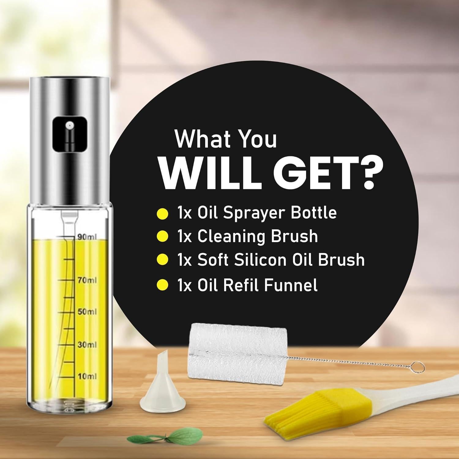 Pulverizador de Aceite de Cocina NextG Ideaz 100ml Recargable