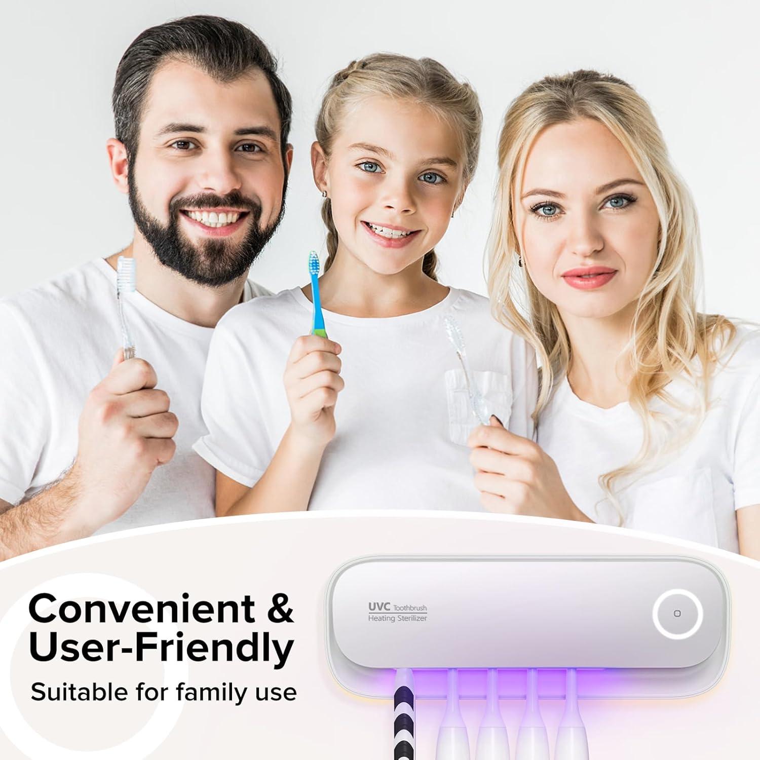 Soporte de Cepillo de Dientes MechMaj Blanco Montado en Pared