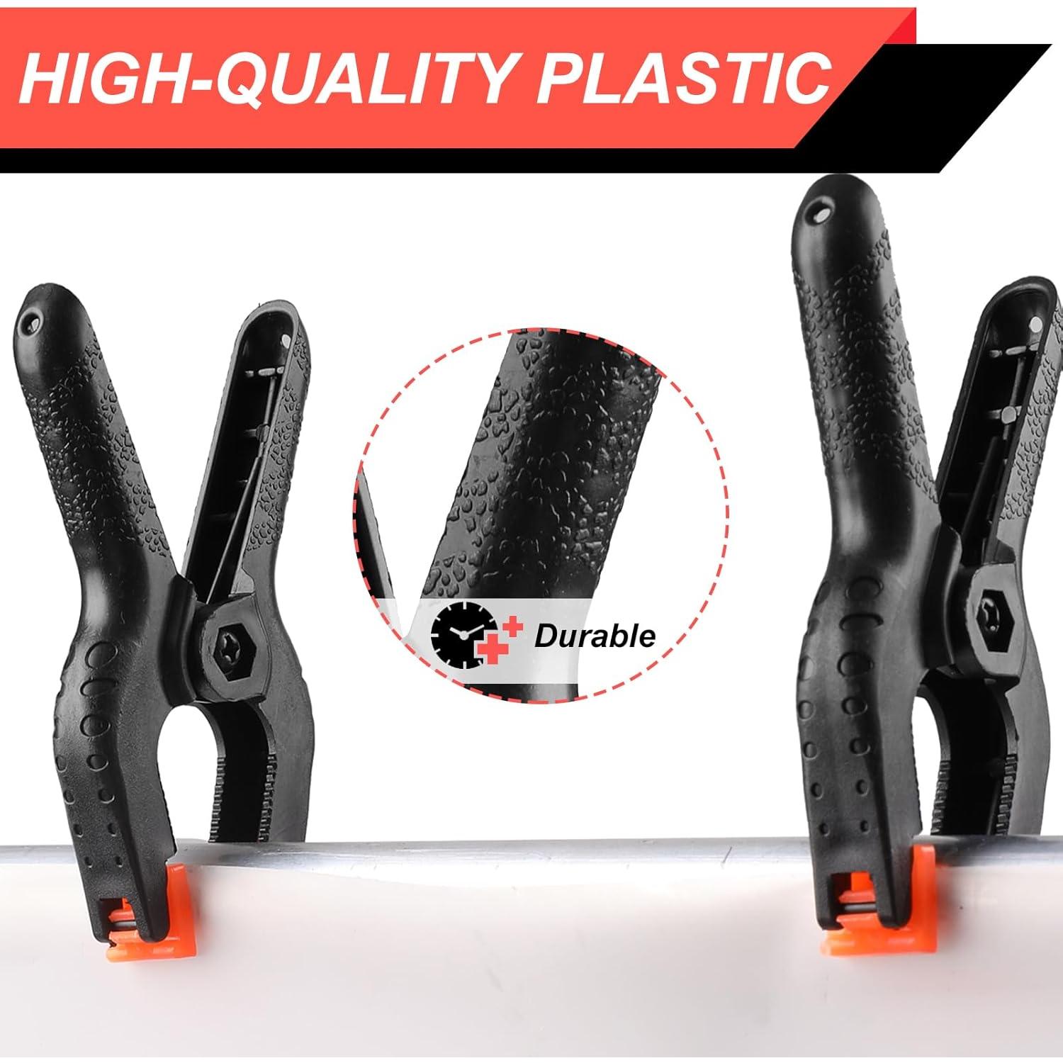 Paquete de 2 abrazaderas de resorte Romeda 21.6 cm Negro