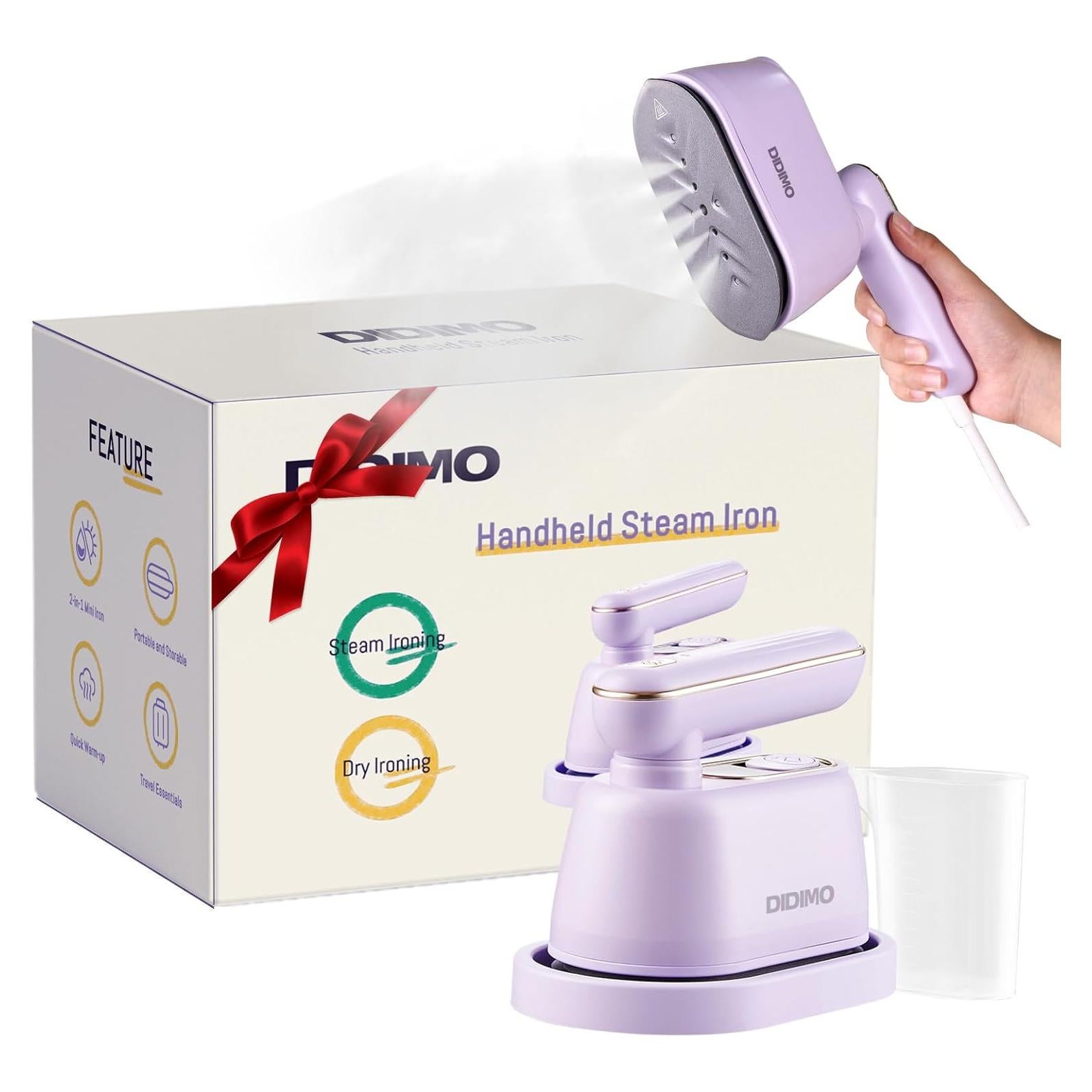 Plancha de Viaje DiDimo 2 en 1 Portátil 1000W 120ml Púrpura