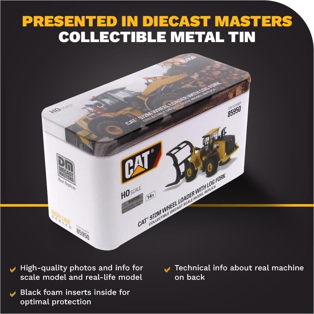 Cargadora Caterpillar 972M Diecast Masters 1:87 con Horquilla