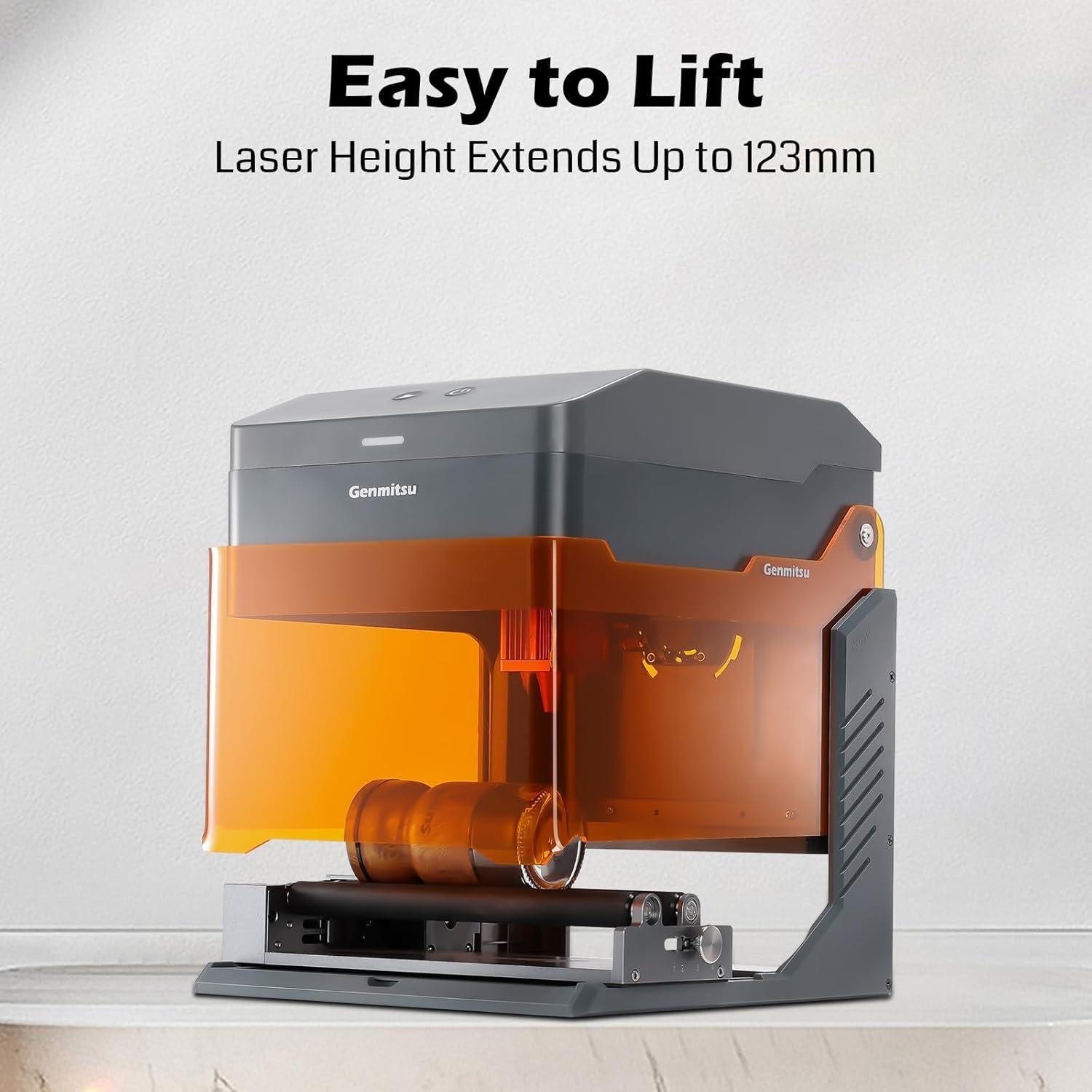 Kiosk 2.5W Laser Engraver, Light Weight & Portable Laser Engraver Machine, Home Laser Cutter with Acrylic Enclosure for DIY Wood/Leather, 3.9 x 3.9inch Engraving Area, Laser Safety Class 1