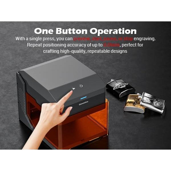 Kiosk 2.5W Laser Engraver, Light Weight & Portable Laser Engraver Machine, Home Laser Cutter with Acrylic Enclosure for DIY Wood/Leather, 3.9 x 3.9inch Engraving Area, Laser Safety Class 1