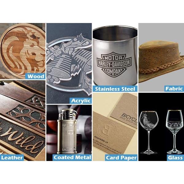 Kiosk 2.5W Laser Engraver, Light Weight & Portable Laser Engraver Machine, Home Laser Cutter with Acrylic Enclosure for DIY Wood/Leather, 3.9 x 3.9inch Engraving Area, Laser Safety Class 1