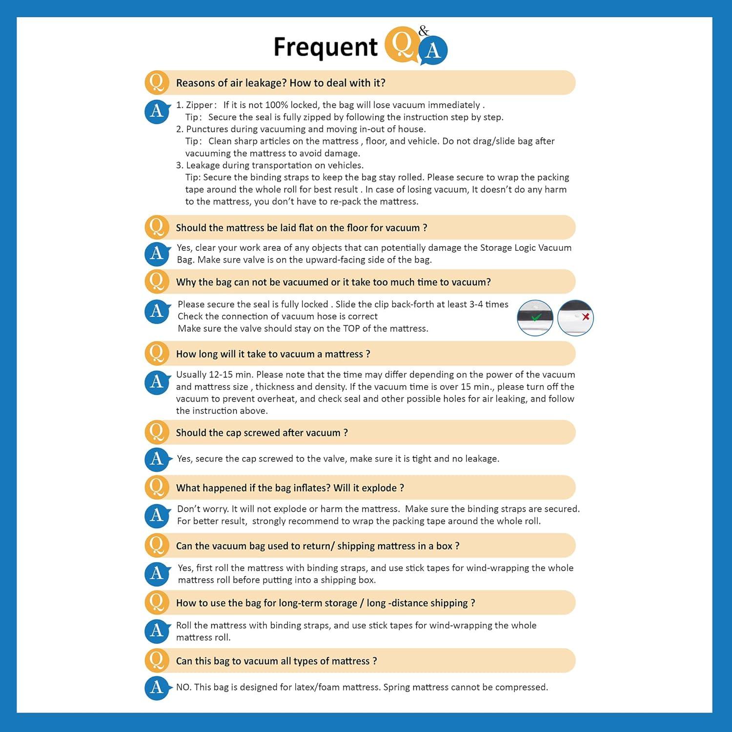 Bolsa de Vacío para Colchón Queen/Full/Full-XL Storage Logic