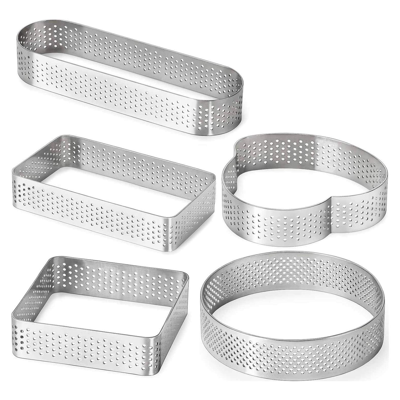 Anillo de Tarta FANGSUN 5 Formas Acero Inoxidable 20.32cm