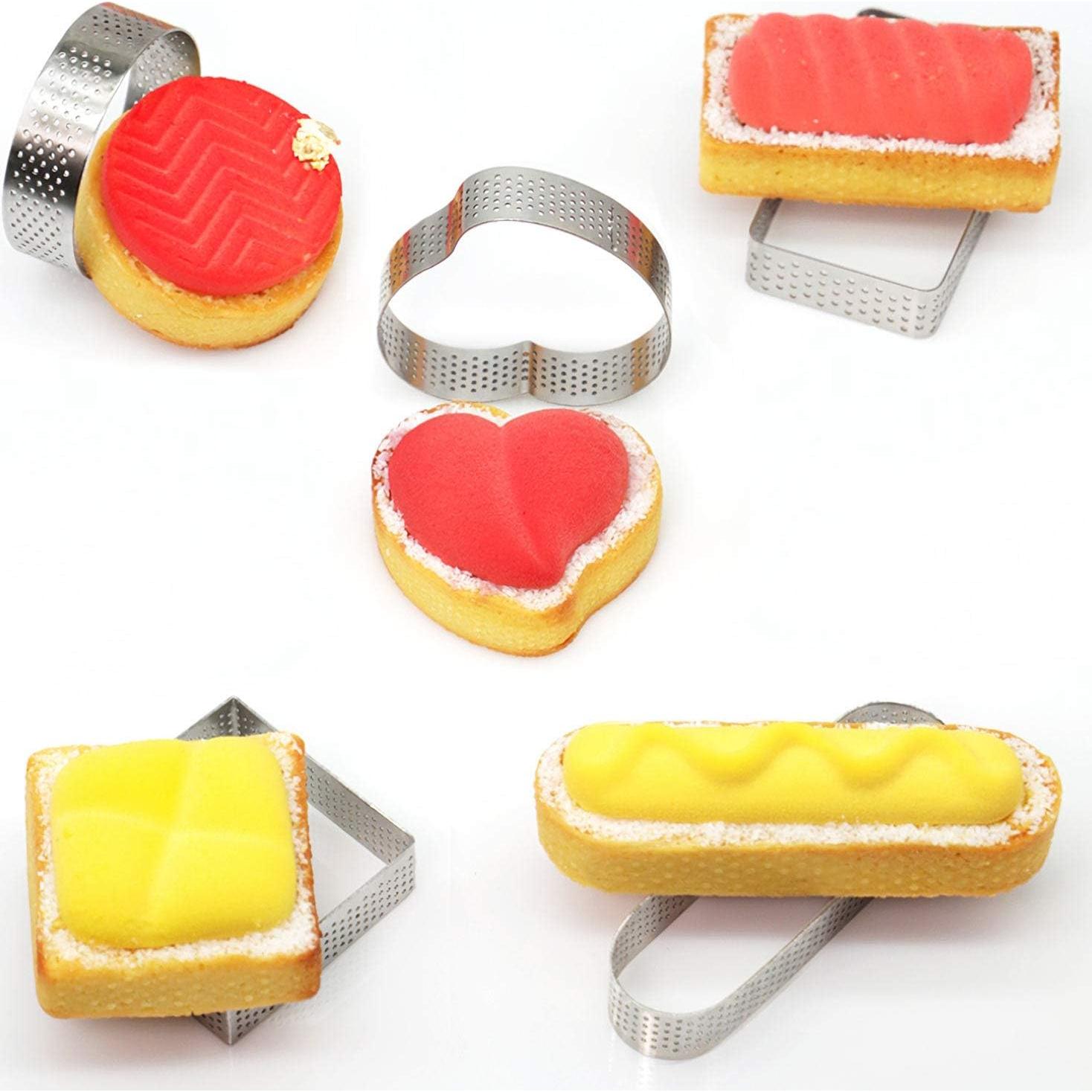 Anillo de Tarta FANGSUN 5 Formas Acero Inoxidable 20.32cm