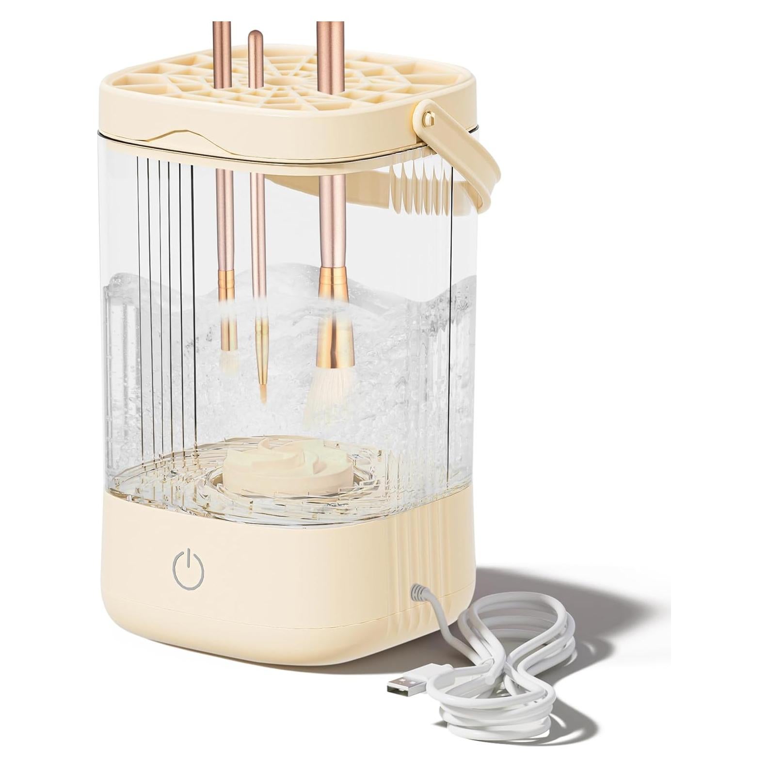 Limpiador Eléctrico de Brochas de Maquillaje GQIRIL Beige