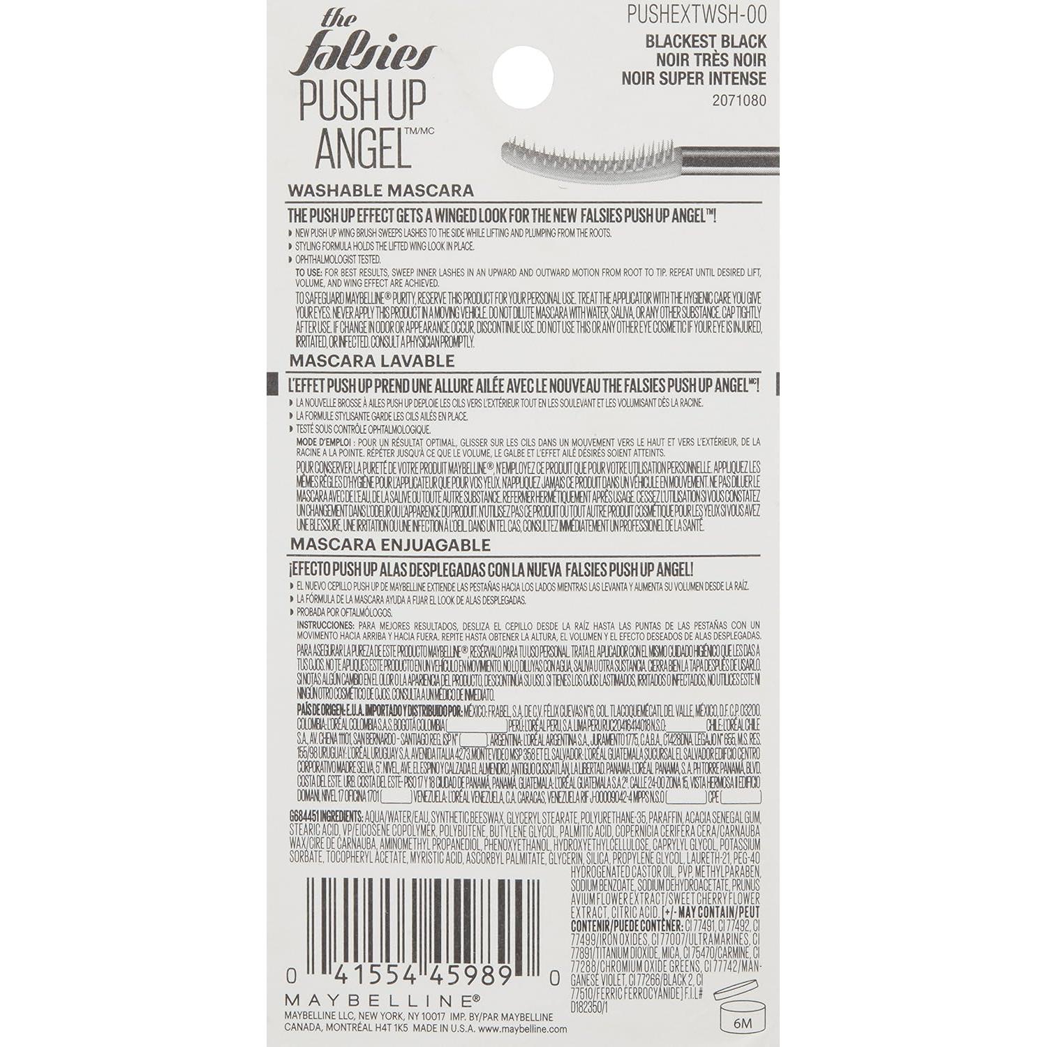 Máscara Voluminizadora Lavable Maybelline Falsies 9.8 ml Negro