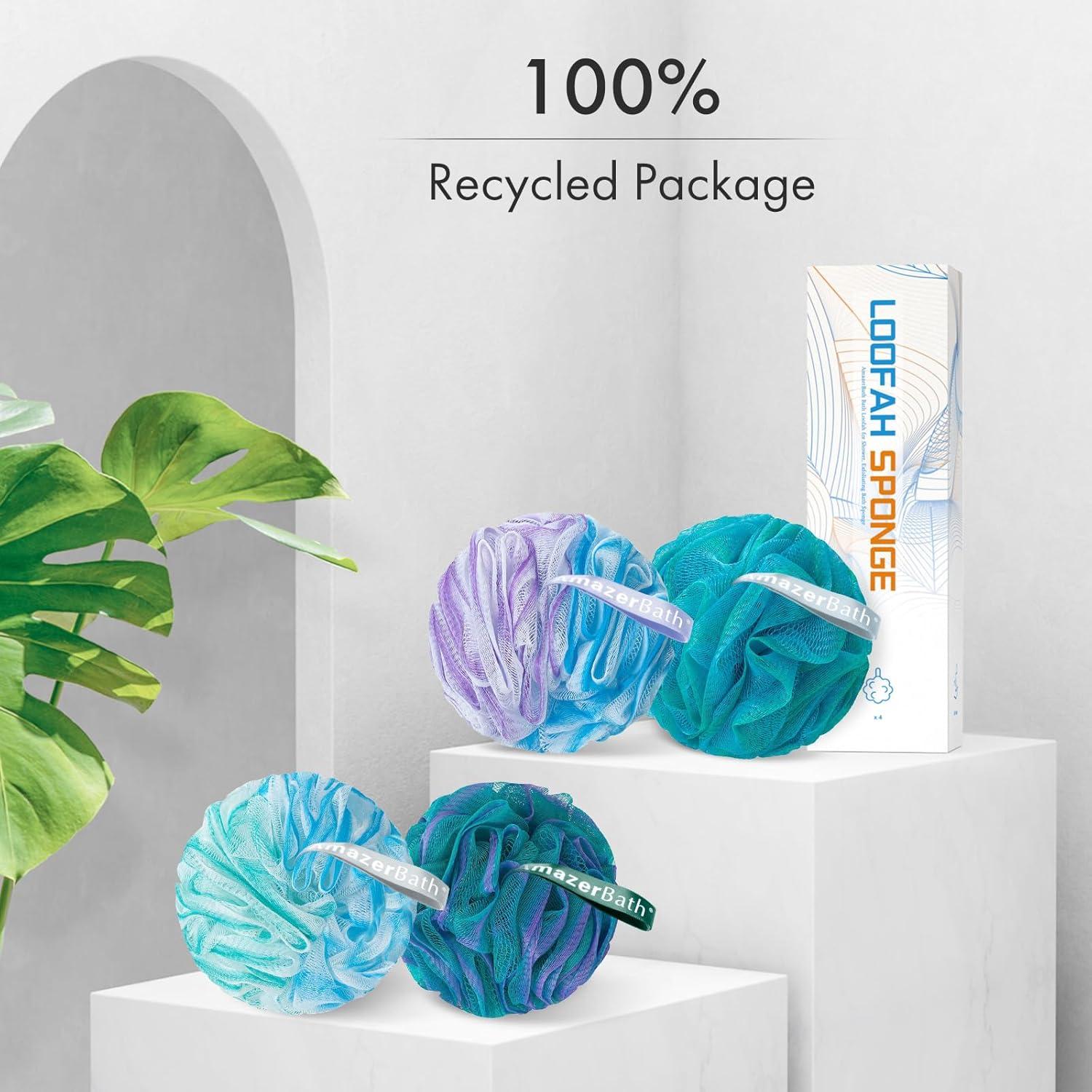 Esponja de Lufa Exfoliante AmazerBath - Set de 4 Colores