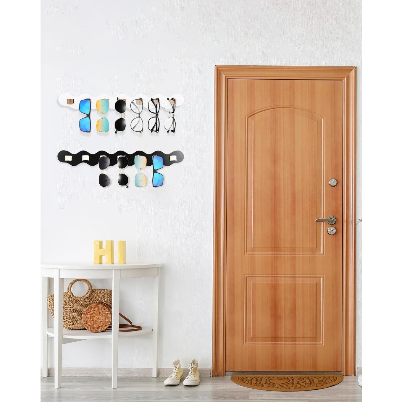 Organizador de Gafas de Sol ONULISS de Pared, 7 Ranuras, Negro