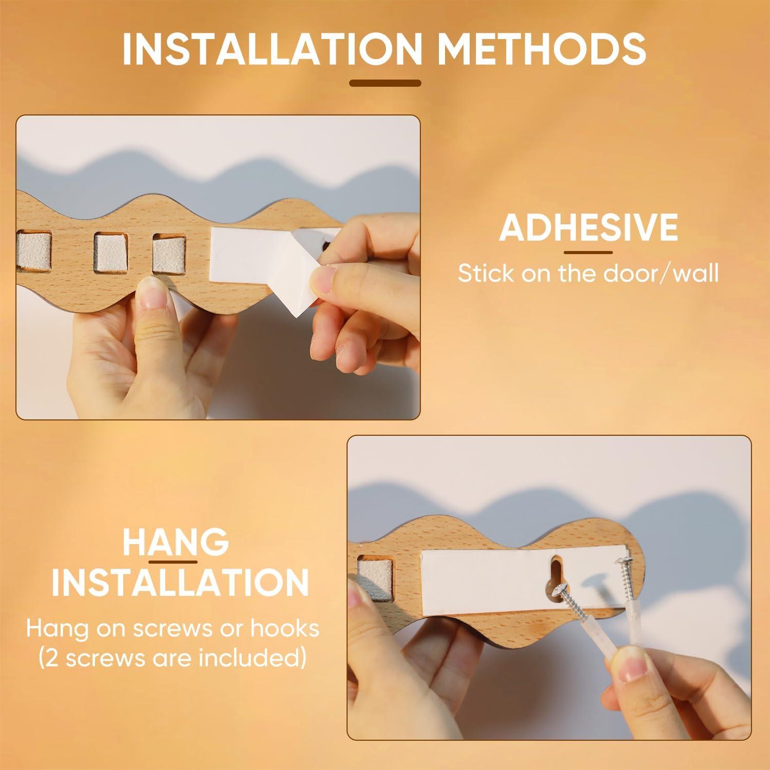 Organizador de Gafas de Sol ONULISS de Pared, 7 Ranuras, Negro