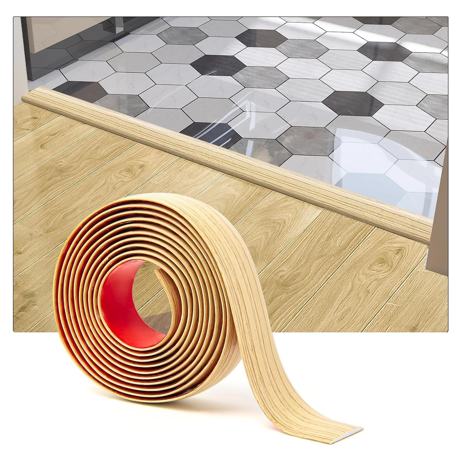 Tira de Transición de Piso Autoadhesiva Art3d 1.22m Amarillo Aspen