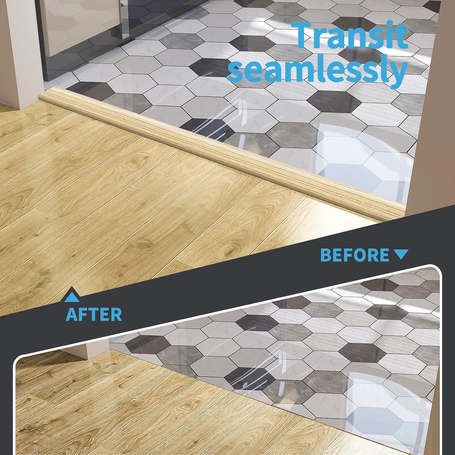 Tira de Transición de Piso Autoadhesiva Art3d 1.22m Amarillo Aspen