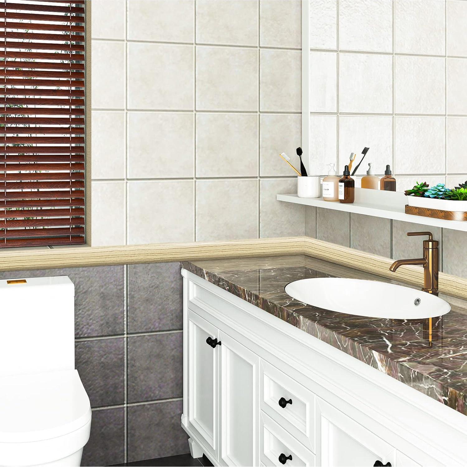 Tira de Transición de Piso Autoadhesiva Art3d 1.22m Amarillo Aspen