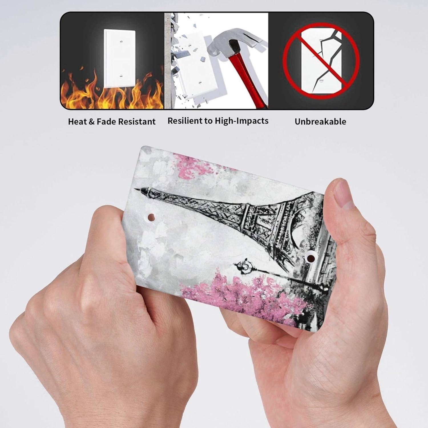 Cubierta de Interruptor Decorativa GUCGUSY Torre Eiffel 11.43x7.01cm