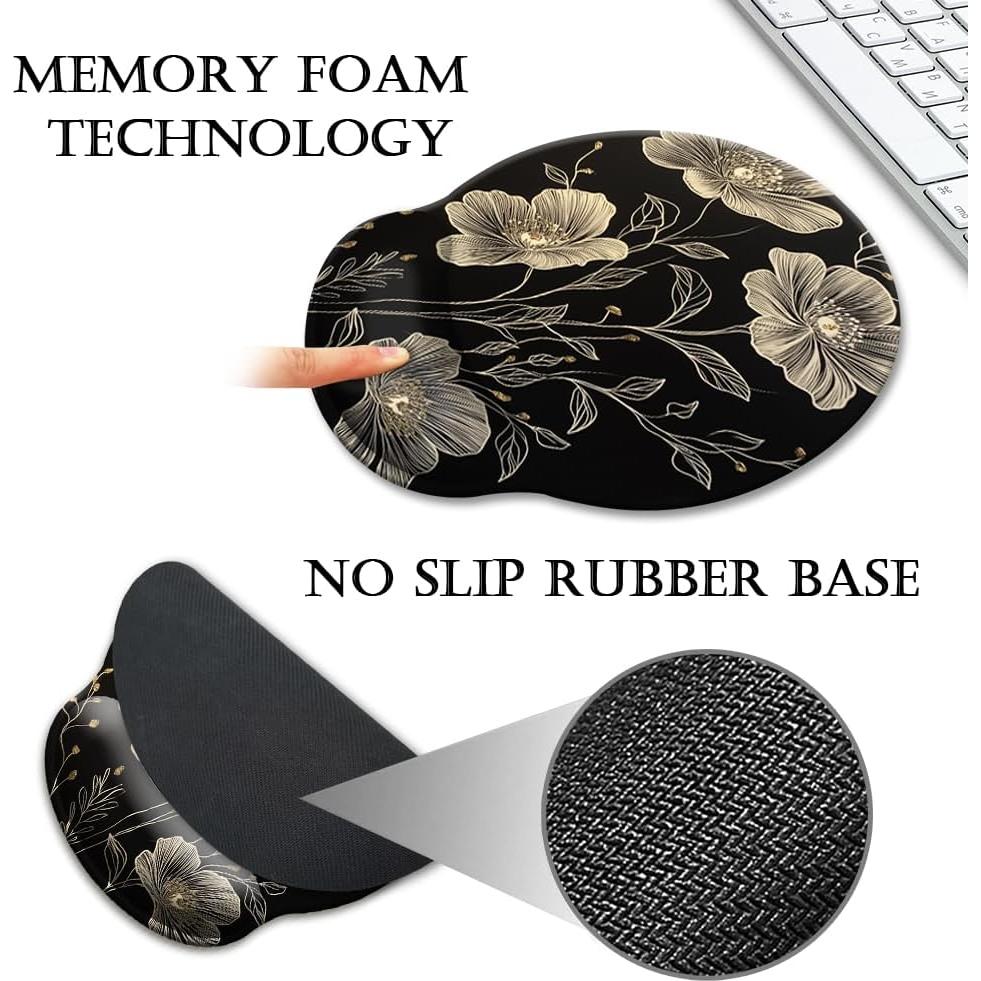 Almohadilla para Mouse HOPONY con Reposamuñecas Ergonómica 22.86x25.4cm