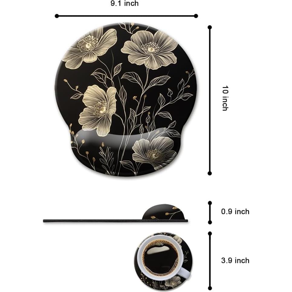 Almohadilla para Mouse HOPONY con Reposamuñecas Ergonómica 22.86x25.4cm