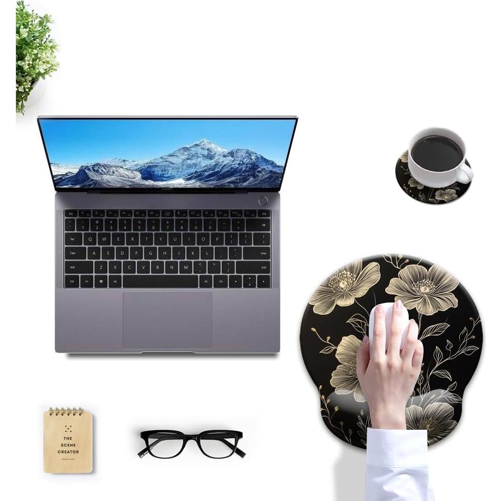 Almohadilla para Mouse HOPONY con Reposamuñecas Ergonómica 22.86x25.4cm