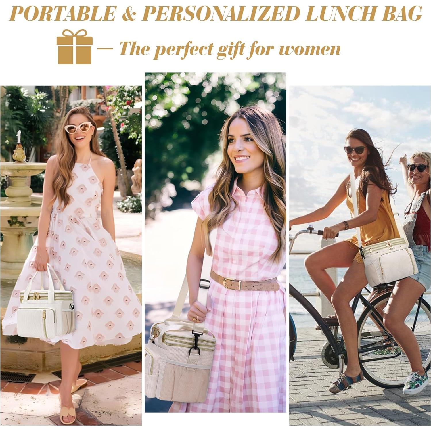 Caja de Almuerzo Aislada BAGNN 16L Pana-Crema para Trabajo y Playa