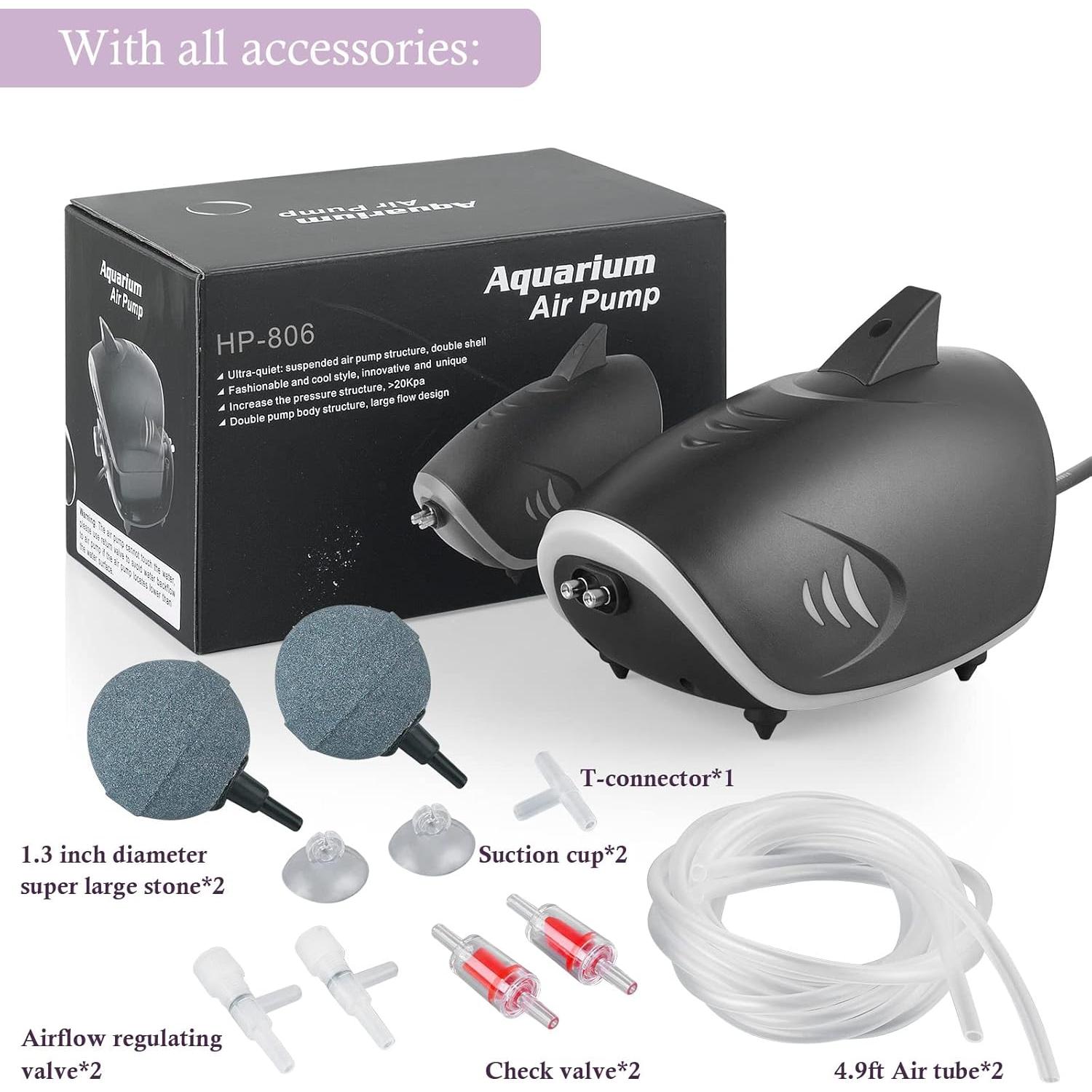 Bomba de Aire Silenciosa HITOP 6W para Acuario 1135L