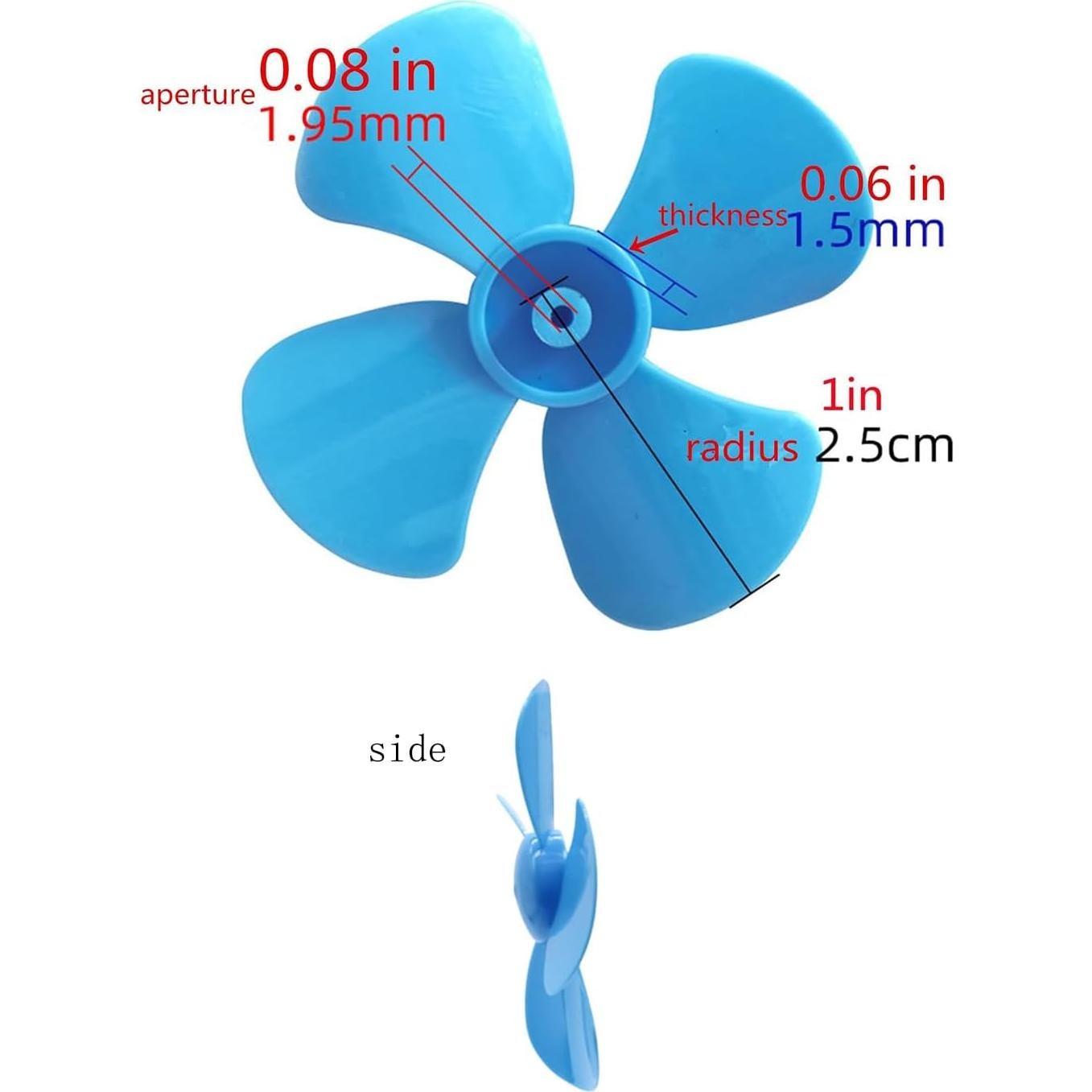 Cuchillas de Hélice 10 Piezas Azul para Motor 2mm Wurenji