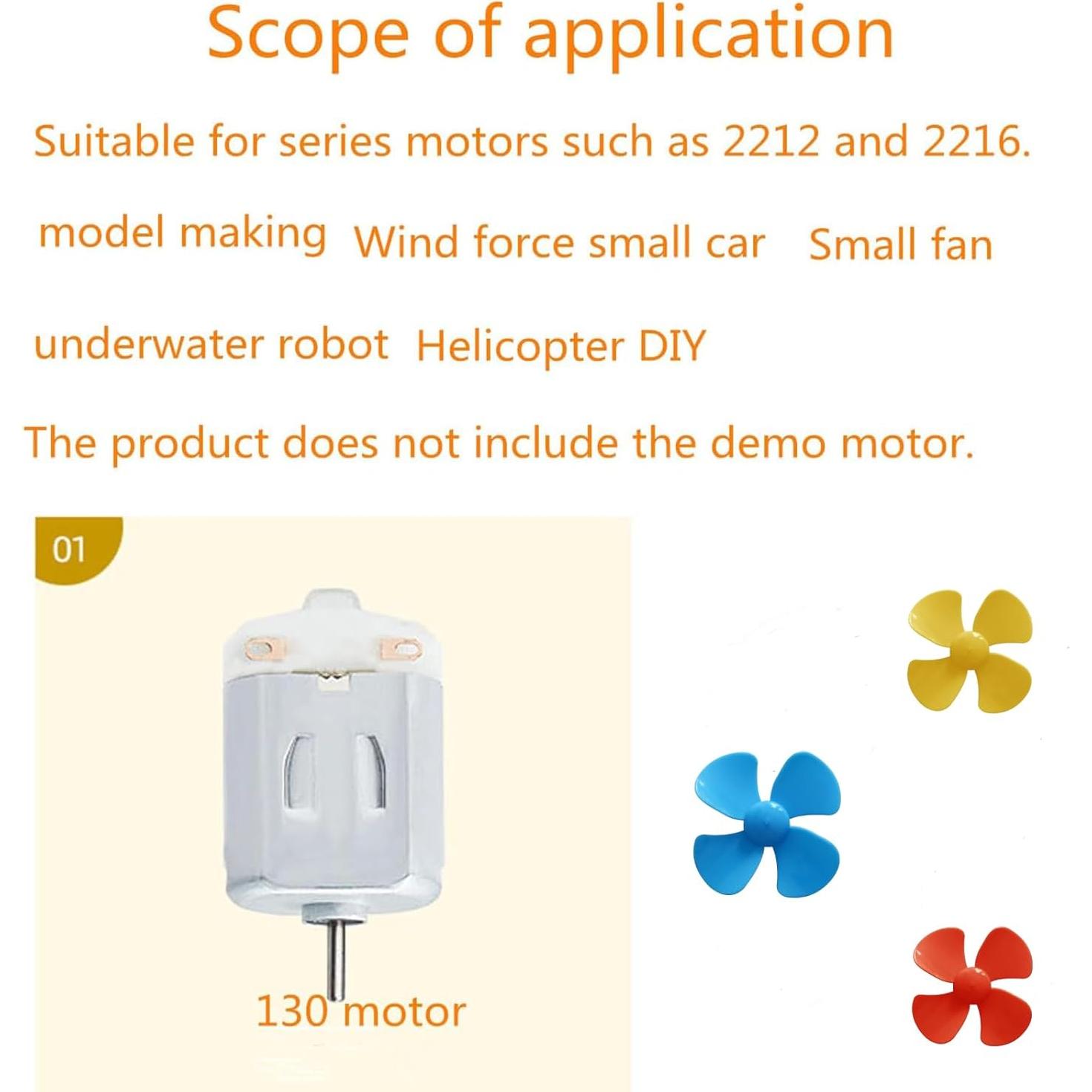 Cuchillas de Hélice 10 Piezas Azul para Motor 2mm Wurenji