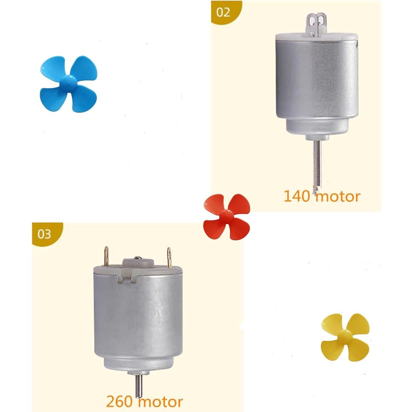 Cuchillas de Hélice 10 Piezas Azul para Motor 2mm Wurenji