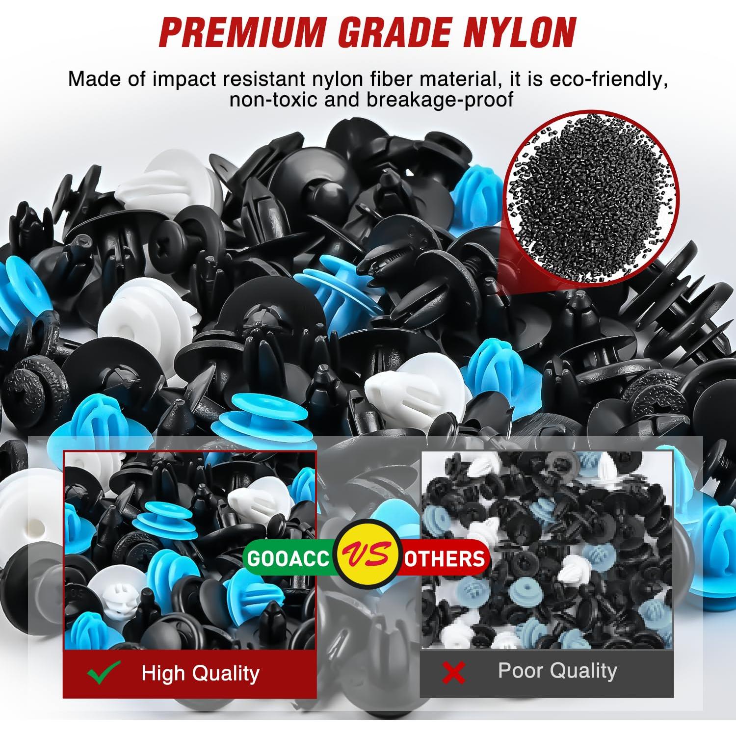 Kit de 121 Clips de Retención Nilight para Automóviles 6-9.5mm