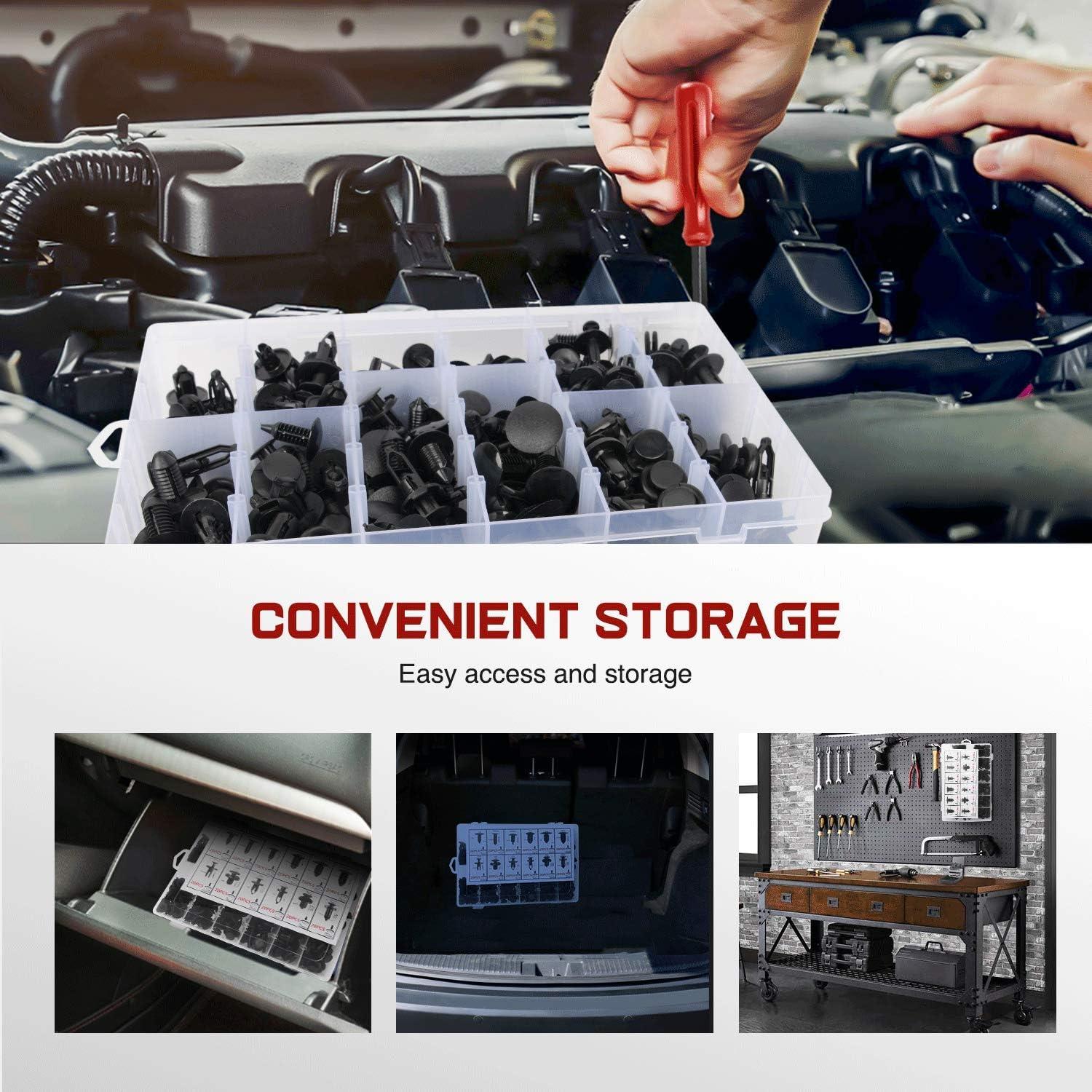 Nilight 240 Clips de Retención + Removedor para Automóviles