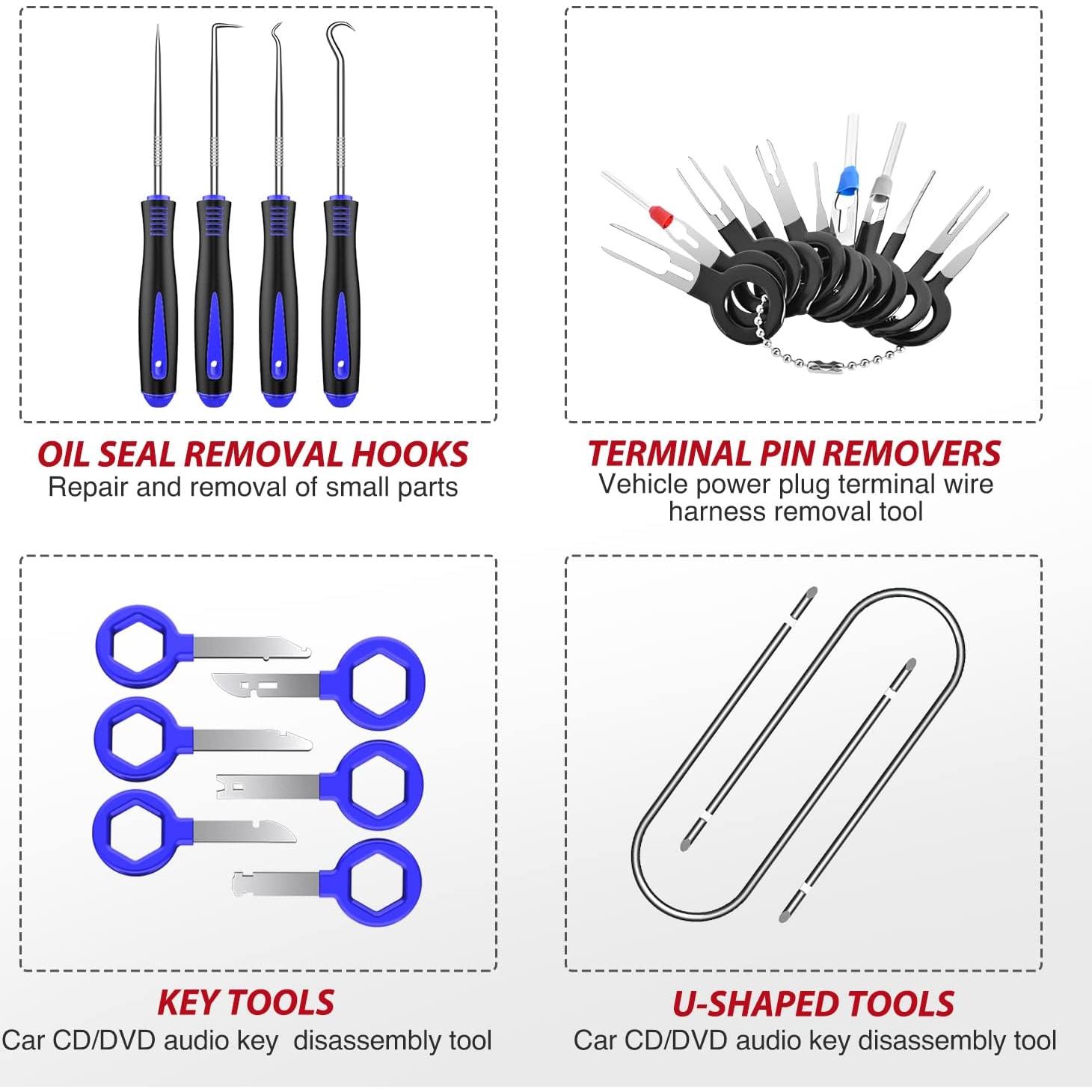 Kit de Herramientas de Remoción de Molduras Nilight 88 Pcs