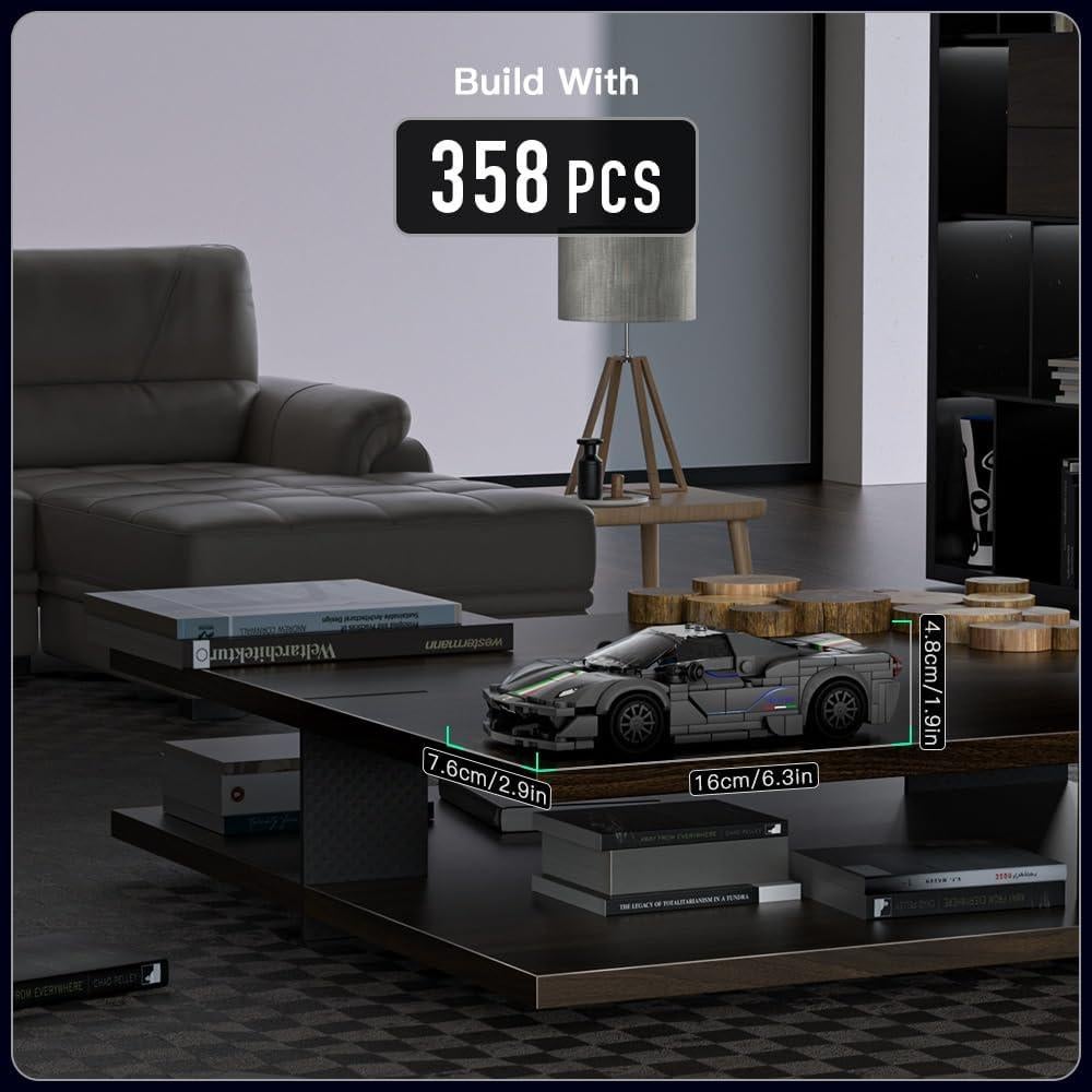 Mould King Auto de Carrera 27068 con Exhibidor Acrílico