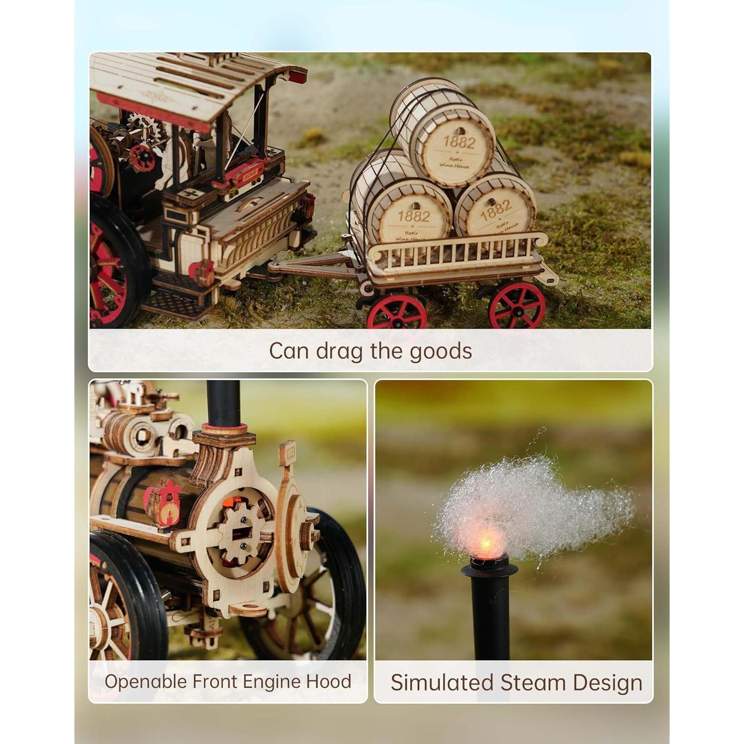 Rompecabezas 3D ROKR A01-CAR-LK Tractor Eléctrico 469 Piezas