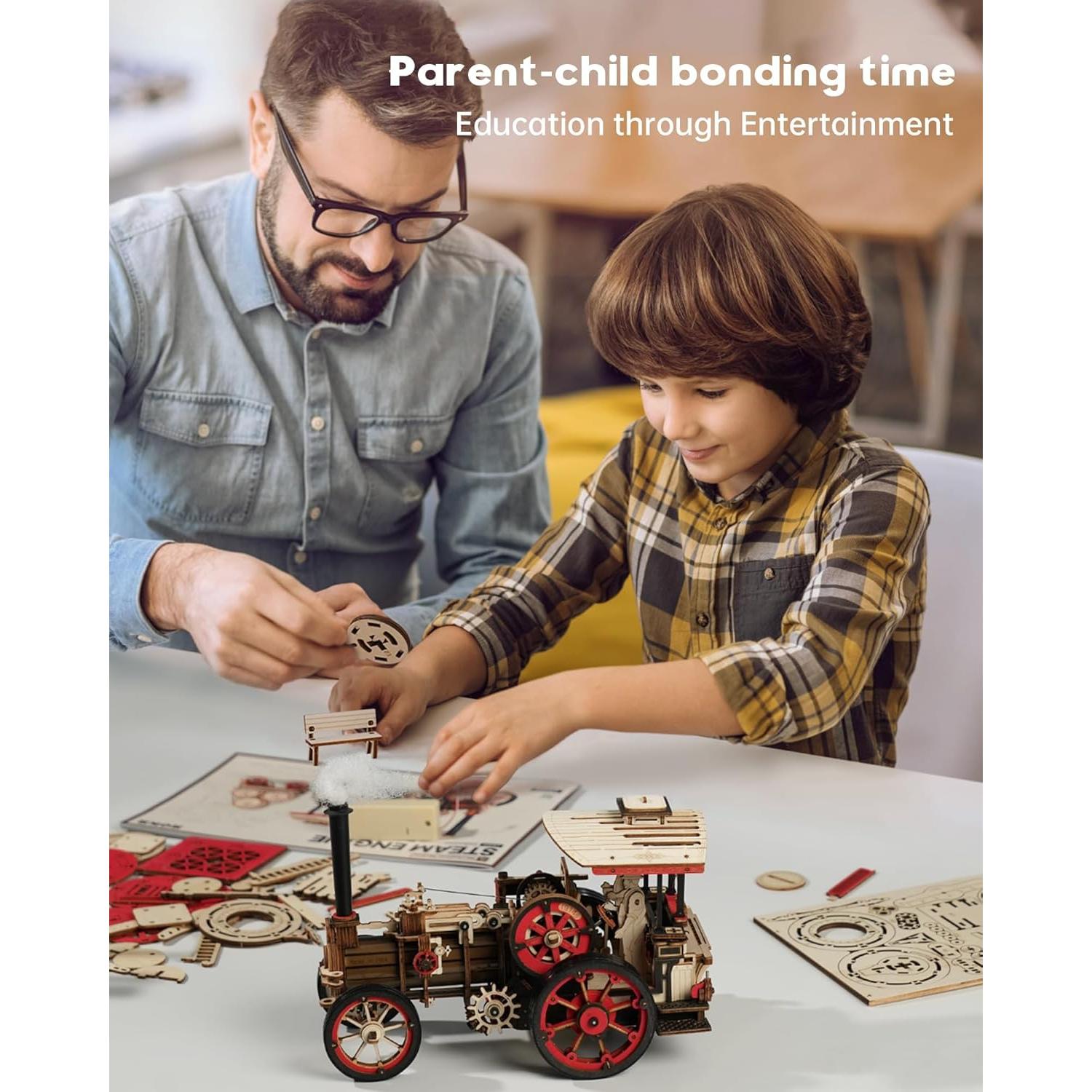 Rompecabezas 3D ROKR A01-CAR-LK Tractor Eléctrico 469 Piezas