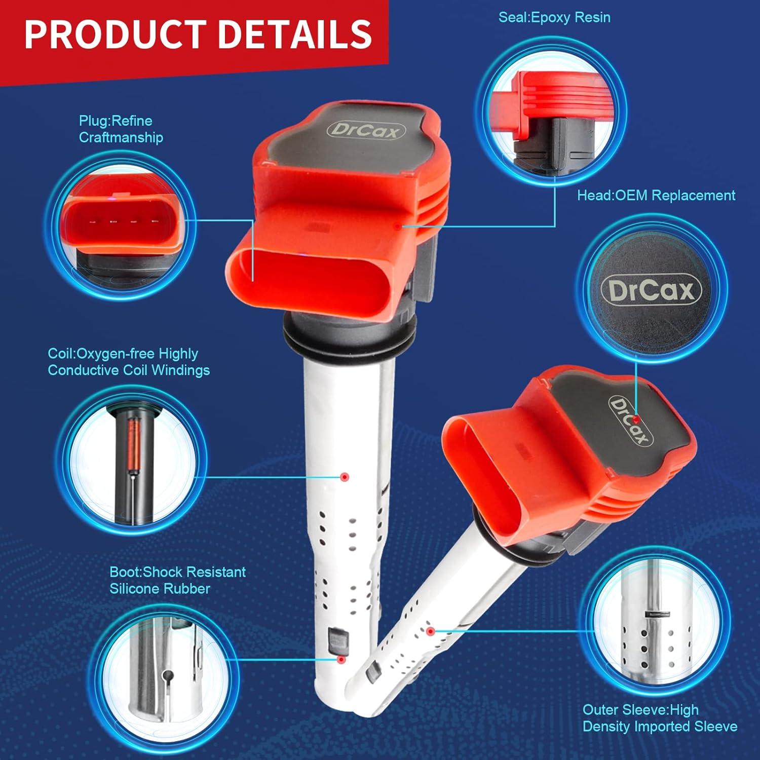Bobina de Encendido DrCax UF529 para Volkswagen y Audi