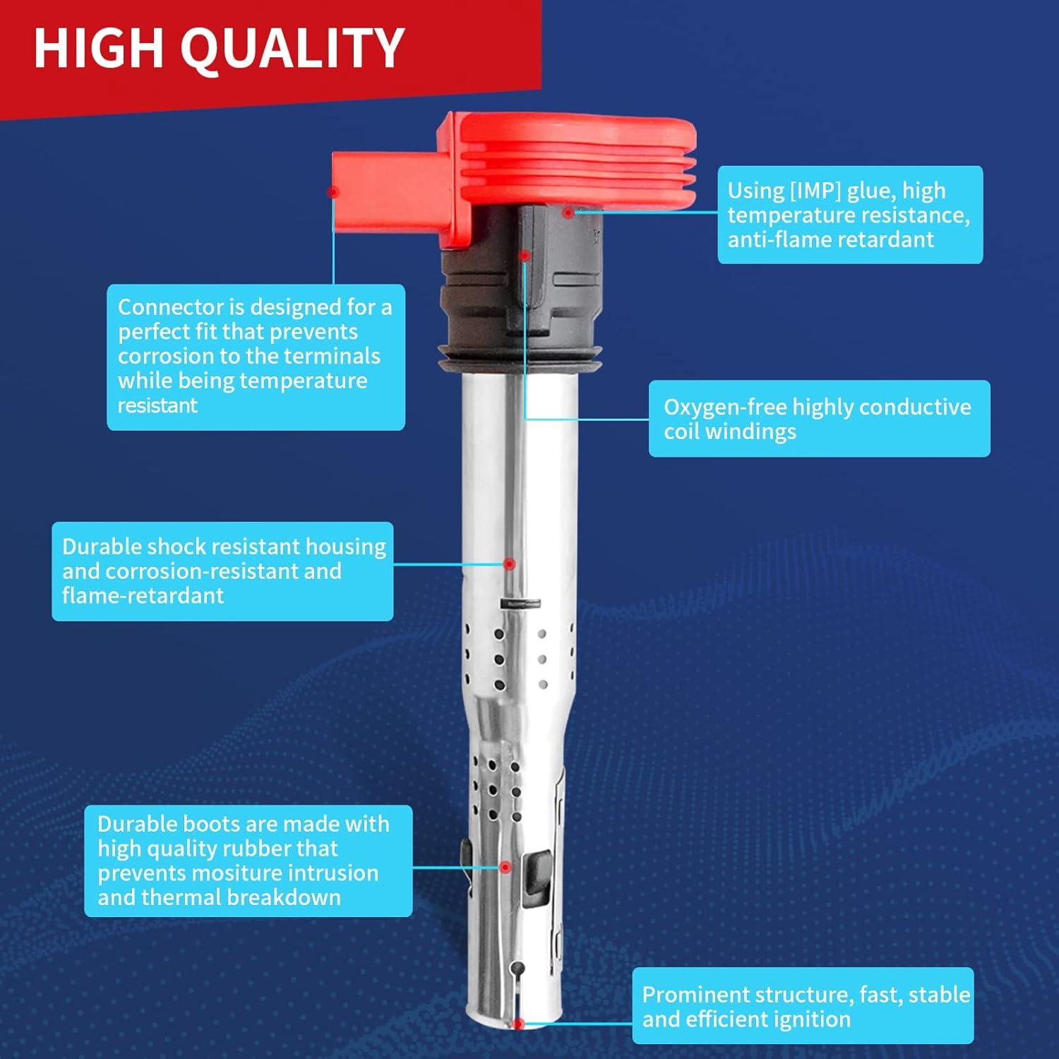 Bobina de Encendido DrCax UF529 para Volkswagen y Audi
