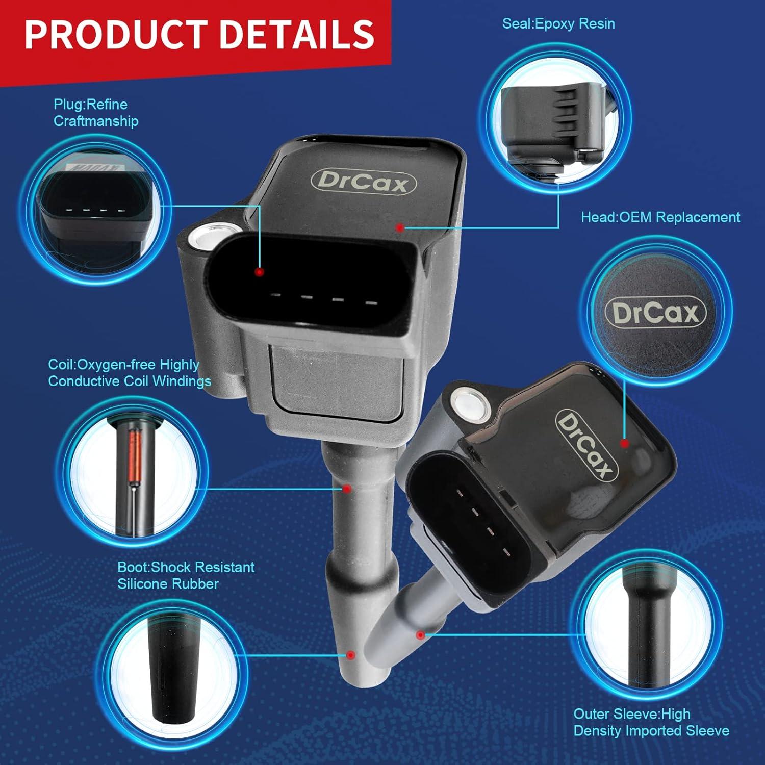 Bobina de Encendido DrCax 06J905110G Compatible Audi VW