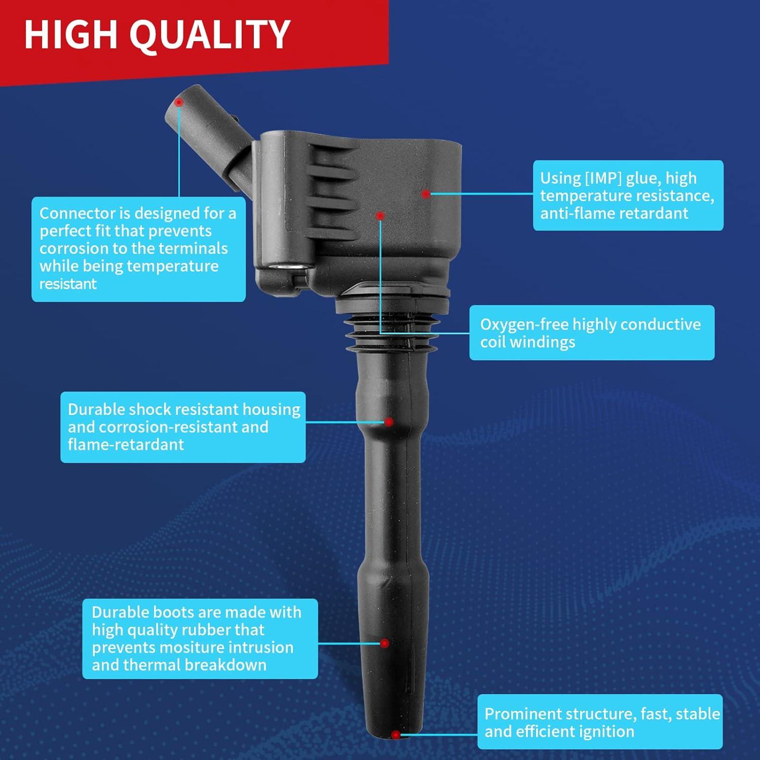 Bobina de Encendido DrCax 06J905110G Compatible Audi VW