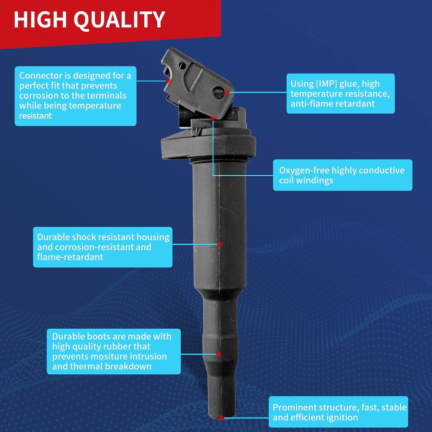 Bobina de Encendido DrCax UF592 Compatible BMW 2.5L a 4.4L