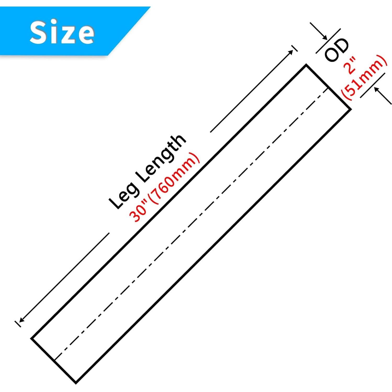 Tubo de Escape Recto 2'' OD 76.2 cm Acero Inoxidable T304