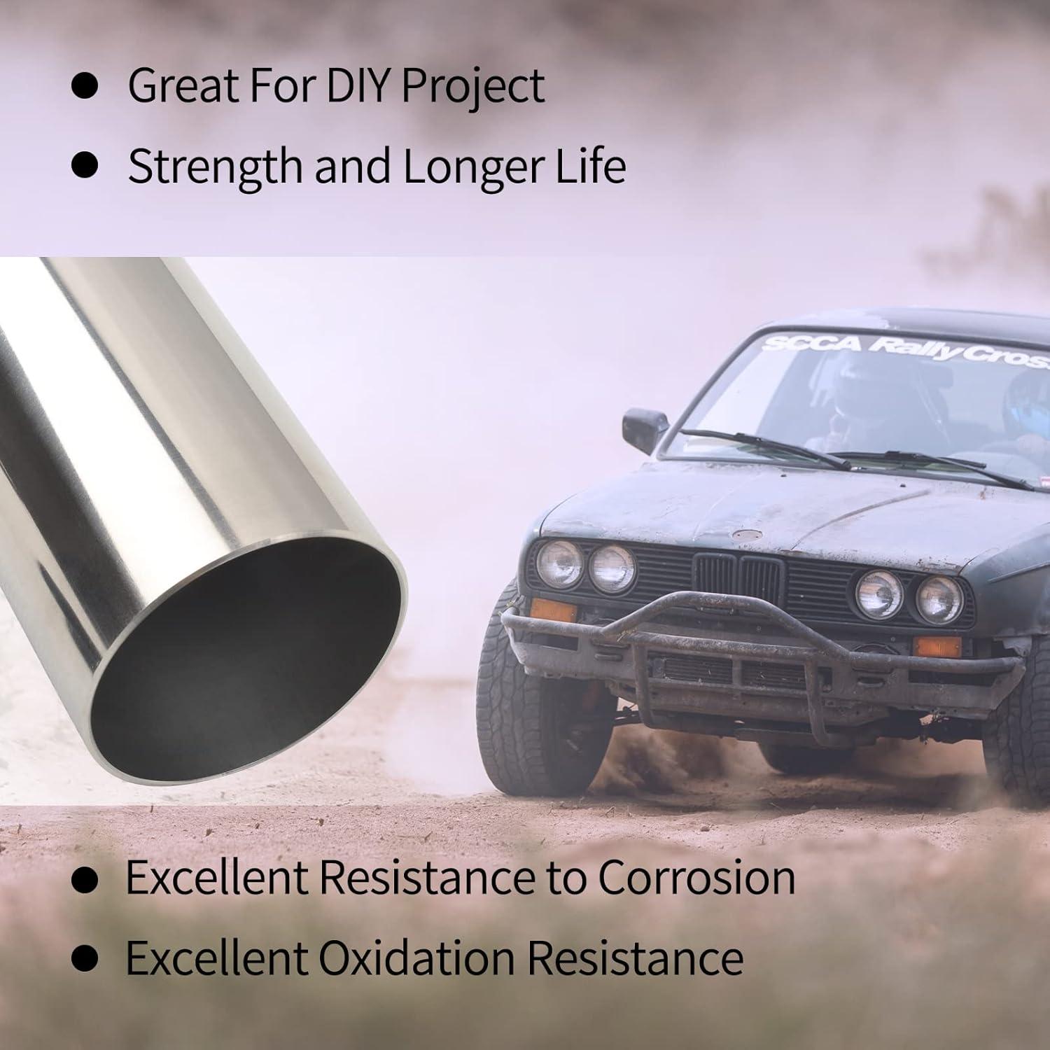 Tubo de Escape Recto 2'' OD 76.2 cm Acero Inoxidable T304