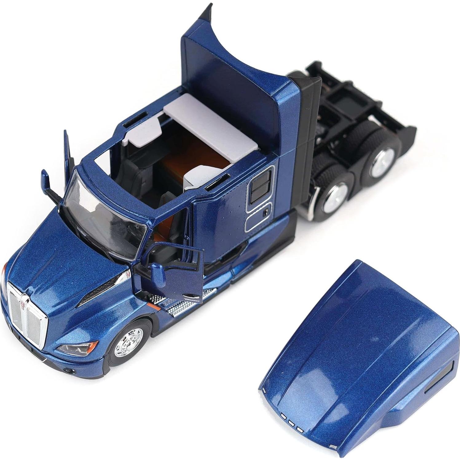 Camión Diecast Masters Kenworth T680 1:50 Azul Profundo