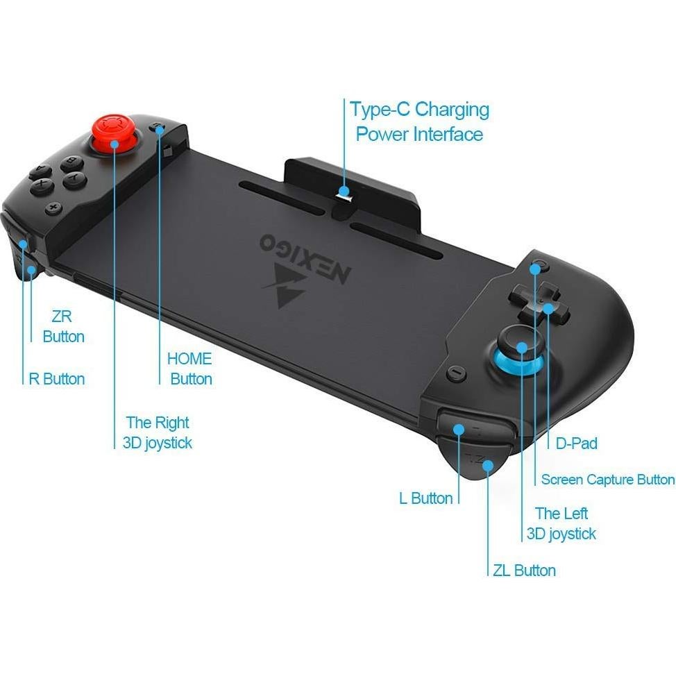 Controlador NexiGo Gripcon para Nintendo Switch - Ergonomía y Giroscopio