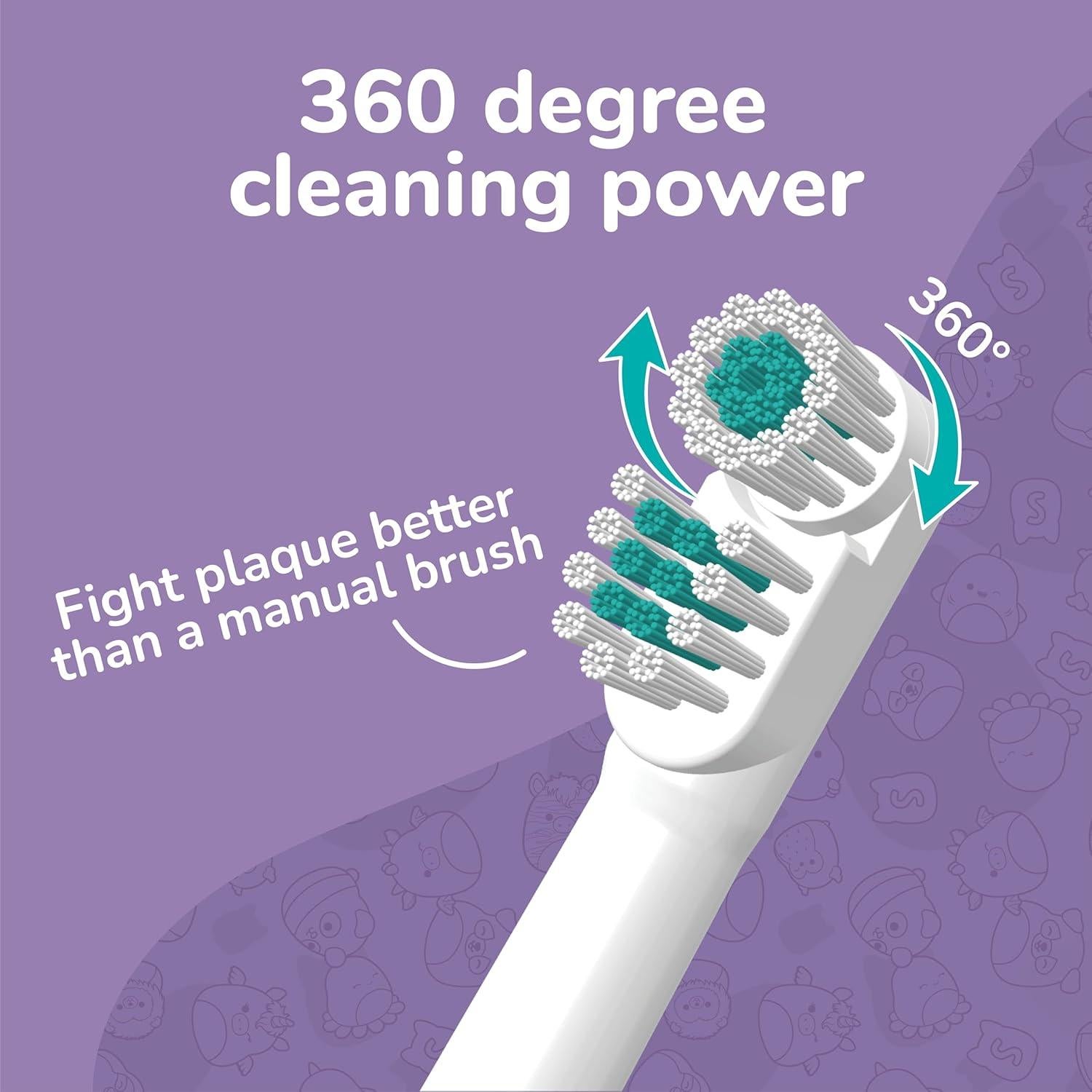 Cepillo de Dientes Eléctrico Brush Buddies Squishmallows 360°