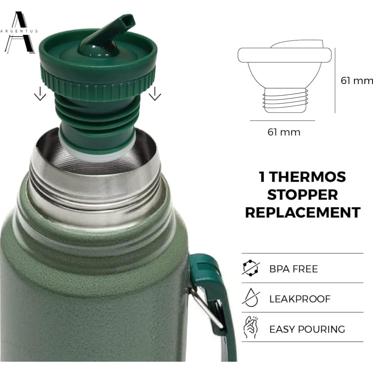 Tapón Repuesto Argentus para Termo Stanley Boca Ancha